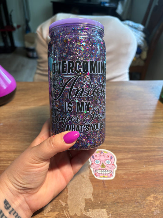 Premade 16oz Suspended Glitter