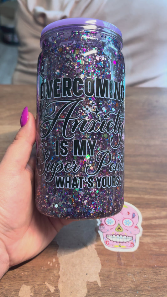Premade 16oz Suspended Glitter